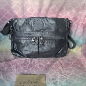 Kipling metallic silver crossbody